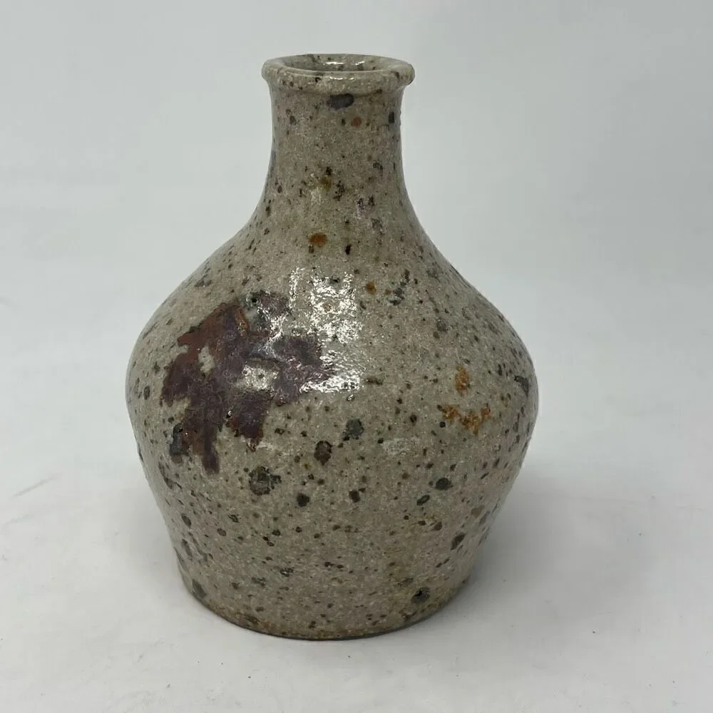 Vintage stoneware vase dated 1972 